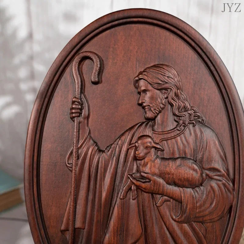 Catholic Religious Jesus Shepherd Wall Decor Mural Icon Figure Holy Statues
