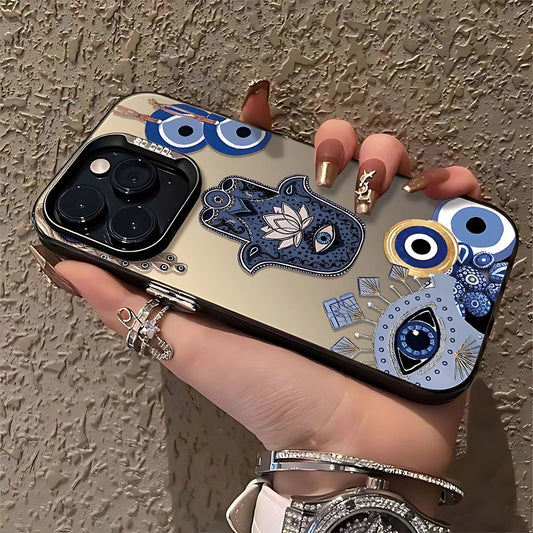 Lucky Turkish Blue Evil Eye Phone Case For iPhone 16 15 14 13 12 11 mini Pro Max X XR XSMAX 8 7 Plus Anti Fall Matte Back Cover