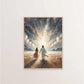 Modern Christian Believer Poster Jesus Praying Shepherd Bible Verse Easter Canvas Painting Wall Art for Kids Room Home Decor