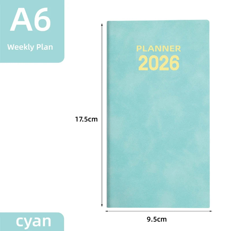 2026 Daily Planner,365 Days Time Management Notebook A6 Size Pocket Daily Organizer for Goal Tracking&Productivity student offic