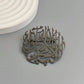 Original design Islamic Arabic gold-plated stainless steel brooch, waterproof and non-fading pin, suit accessories