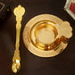 New 2026 Durable Gold-Tone Orthodox Communion Set with Intricate Filigree Detailing for Clergy Use and Devotional Worship Gift