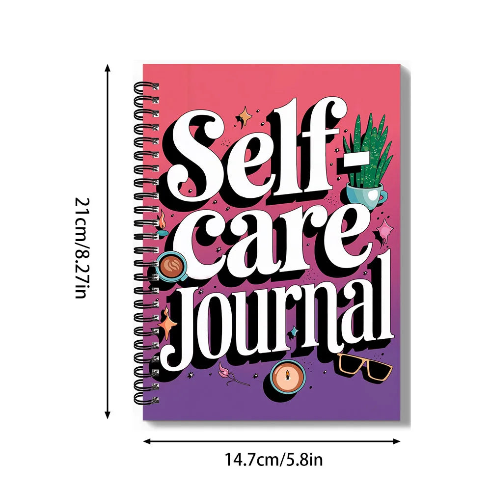 1PC Vibrant Pink Self-Care Emotion Diary For Daily Mental Wellness Tracking, Mood Recording & Self-reflection For Adults Seeking