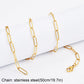 Cute Butterfly Flower Necklace for Women Gold Color Moon Collars Dije Stainless Steel Chain Diy Jewelry High Quality
