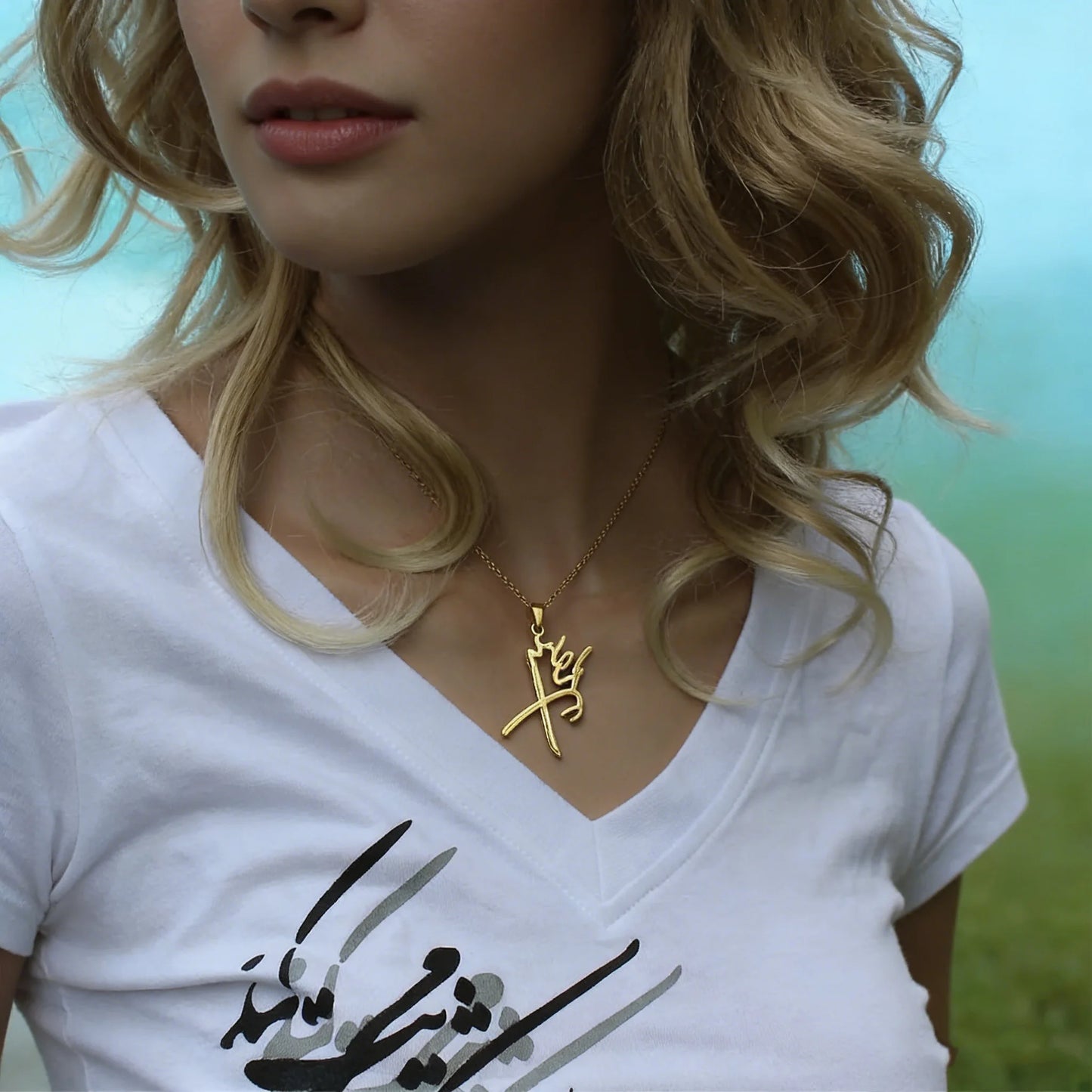 Customized Mohammed Reza Pahlavi King Signature Necklace Stainless Steel Persian Royal Seal Fashion Jewelry Honor Identity Great