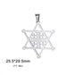 EUEAVAN 1pc Jewish Star of David Hexagram Pendant Stainless Steel Amulet Charms for Jewelry Making Necklace Supplies