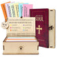 Inspirational 150 Cards Set Bible Verse Cards Daily Inspiration Handmade Bible Verses Box Bible Study Wooden Storage Son