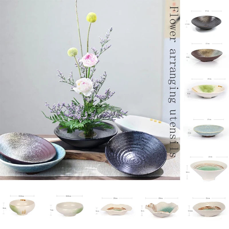 Japanese Frog Vase Ceramic Bouquet Flower Arrangement Bowl Device Kenzan Arranging Ikebana Centerpieces Wedding Floral Holder