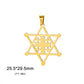 EUEAVAN 1pc Jewish Star of David Hexagram Pendant Stainless Steel Amulet Charms for Jewelry Making Necklace Supplies