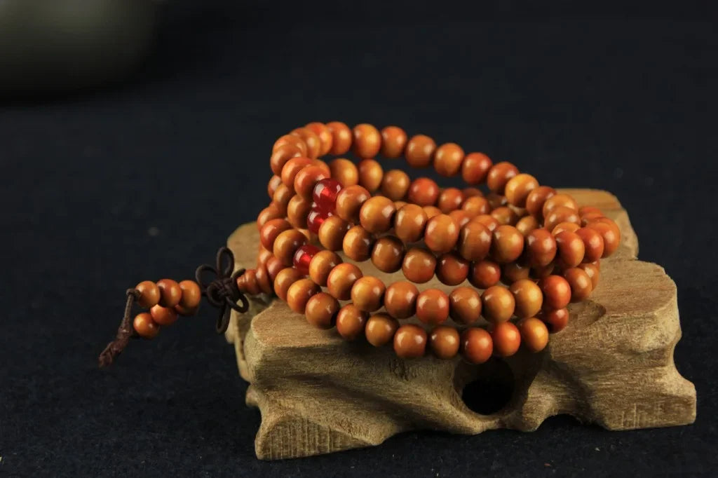 108 Beads 8mm Sandalwood Buddhist Jewelry Buddha Wood Prayer Bead Mala Unisex Men Bracelets & Bangles Jewelry