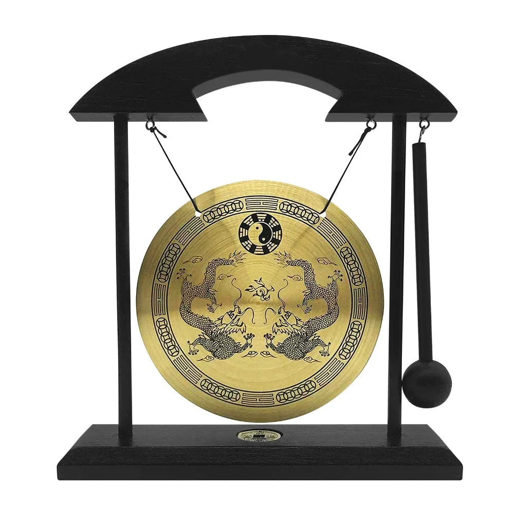 Desktop Mini Desktop Gong With Mallet Zen Art Percussion Instruments Chinese Gossip Chart