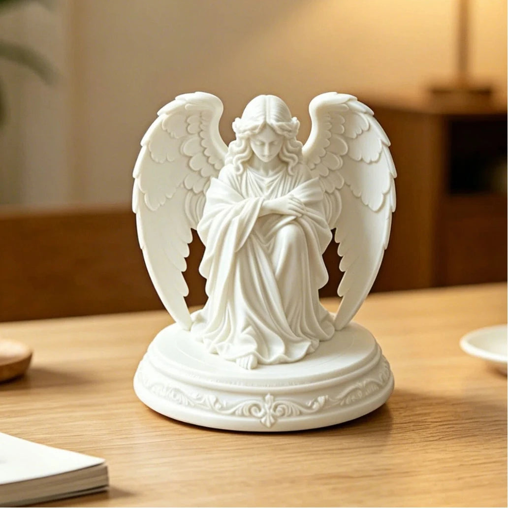 Sitting Angel Figurine, Exquisite Guardian Angel Sculpture for Home Decor, Aesthetic Room Desktop Ornament, Perfect  Gift