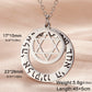 Dawapara Jewish Star of David Hebrew Shema Necklace Judaica Prayer Blessing Holy Pendant Stainless Steel Kabbalah Jewelry