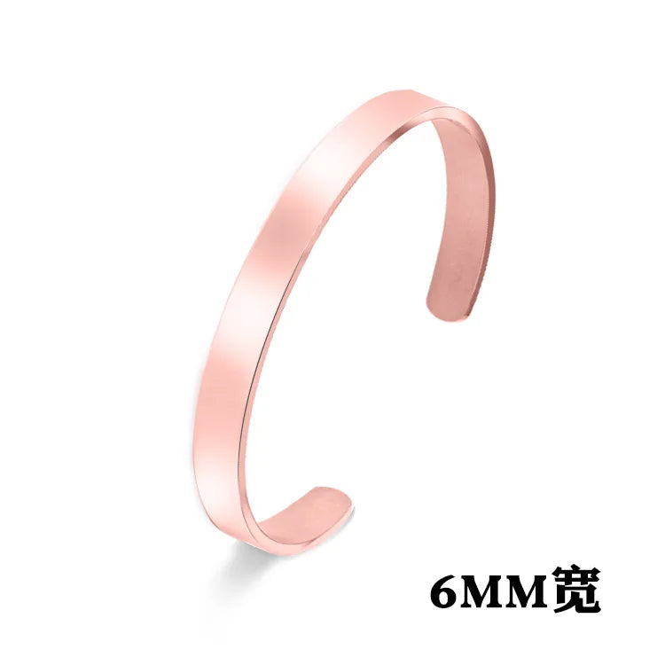 New Classic Simple Men Bracelet Open Adjustable Glossy Stainless Steel Bracelet BR1133