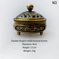 Antique Style Lamp Metal Incense Burner Scented Unscented Candle Holder Home Decor Gift Arabic Incense Burner