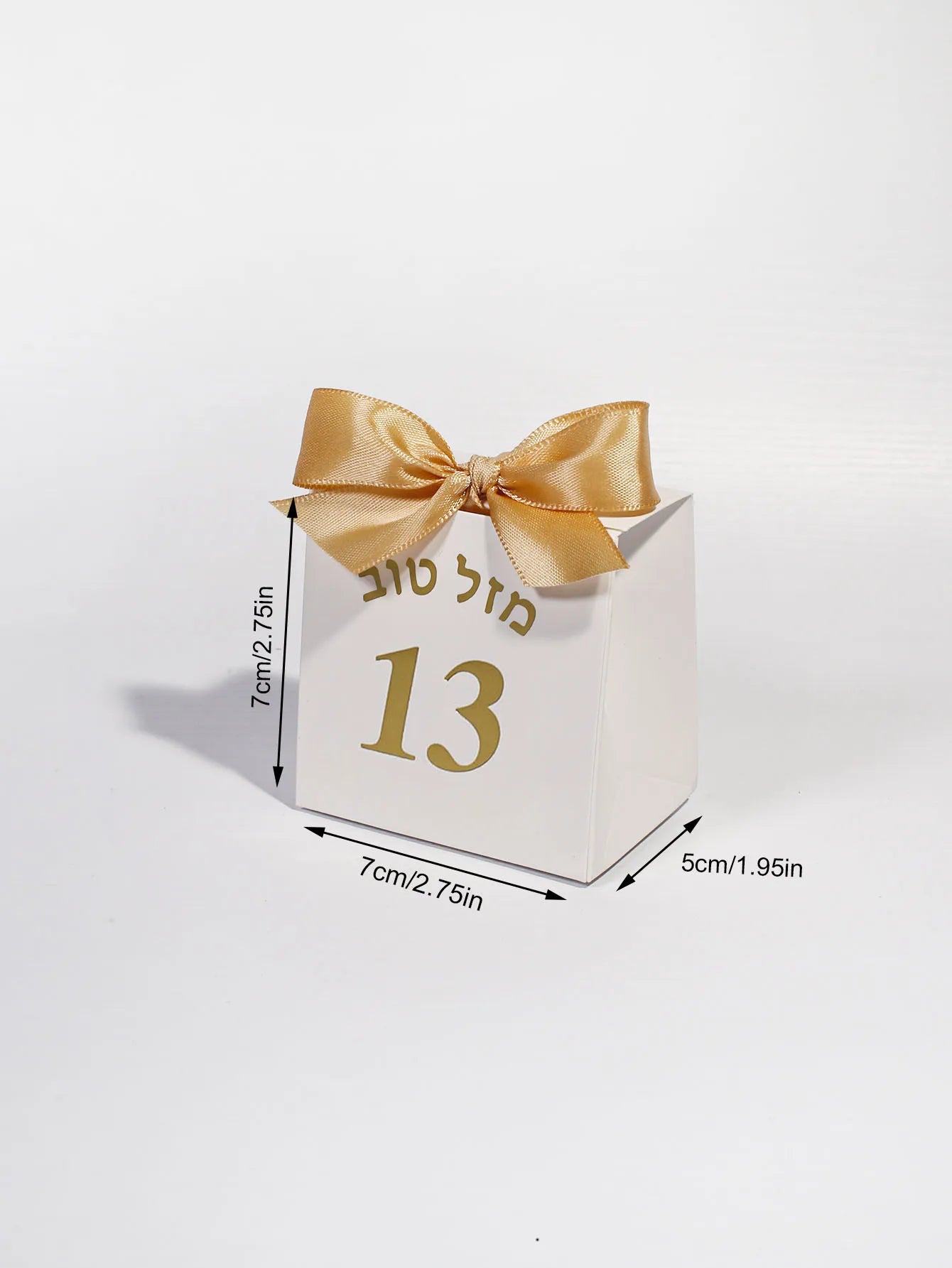 Jewish coming of age ceremony, gift box, 13 digits, 13 years old is the day of adulthood, gold foil ribbon candy box