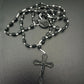 Luminous Glowing Rosary Necklace Plastic Catholic Cross Necklace Religious