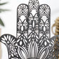 Black Wooden Desk Decor Hamsa Hand Evil Eye Home Decorations Table Decoration Hollow Out Desk Accessories Room Decor Aesthetics