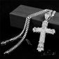 Men and Women New Retro Personality Creative Design Jesus Cross Amulet Pendant Rock Casual Gift Catholic Christian Necklace