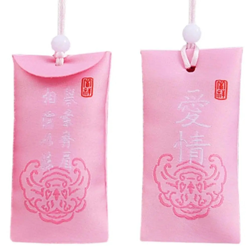 Lucky Spiritual Salt Pouch Spiritual Salt with Sachet Buddhist Spiritual Salt Pouch Necklace Amulet Blessing Sachets Pendant