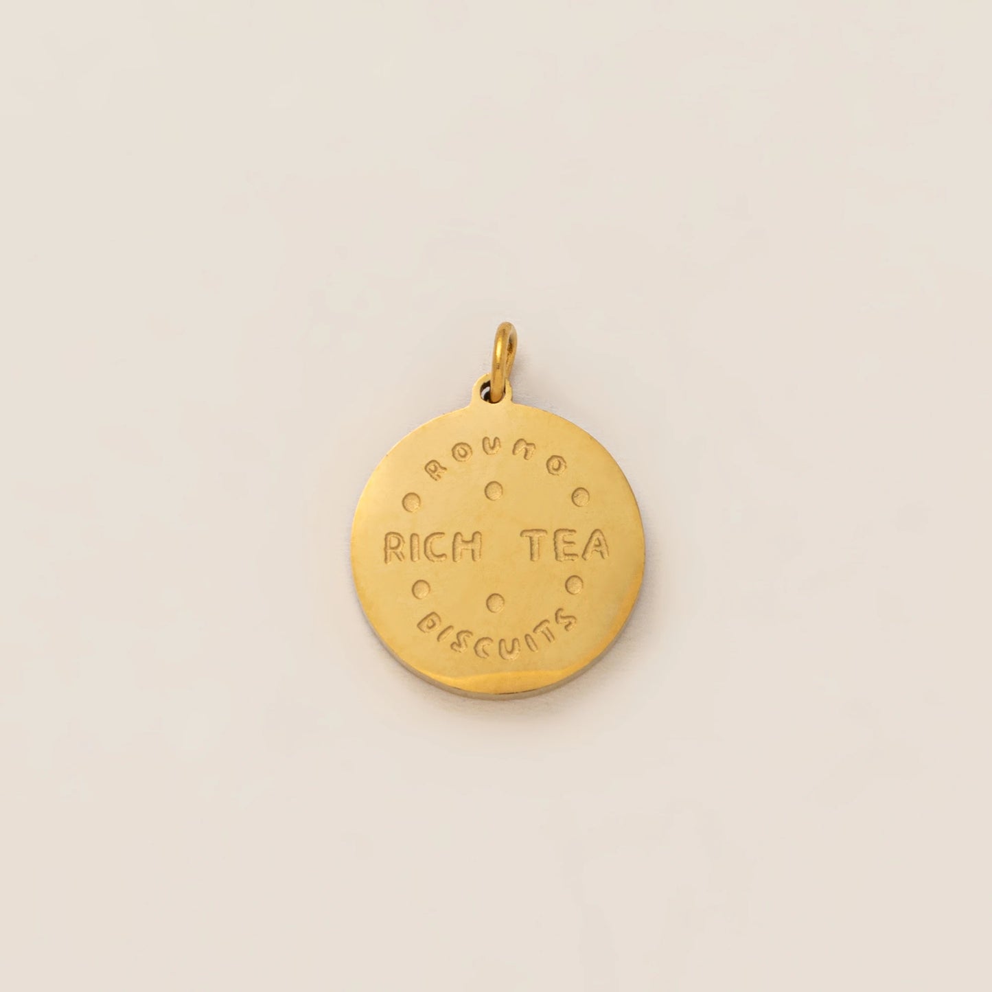 1PC minimalist gourmet style pendant, stainless steel plated with 18K gold, DIY preferred jewelry accessory