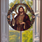 Art Deco Acrylic Religious Jesus Sun Catcher,Wall Hanging Decorative Sign for Home & Garden, Multipurpose Religious Theme Plaque