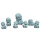 §Embracing Animal Monk Statue, Resin, Stone Zen Garden Decoration, Serene Smiling Sculpture