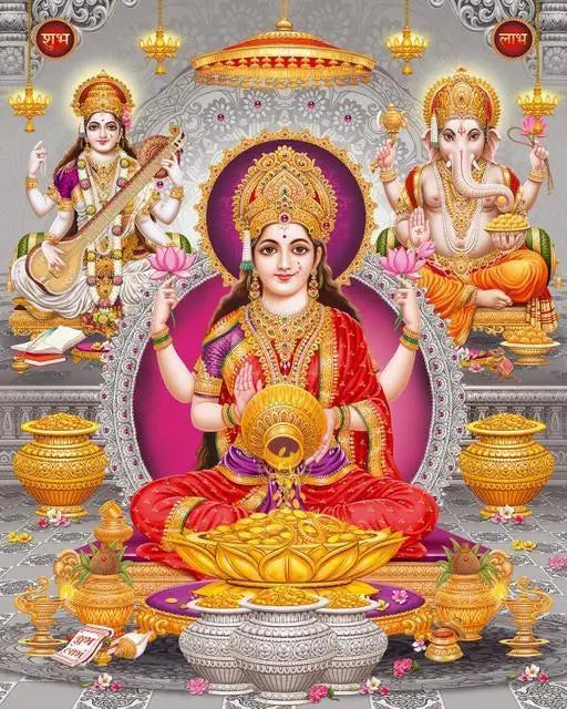 India Hindu God Ganesha Temple Elephant Poster God Series Religion Canvas Painting Print Wall Art Picture Living Room Decor
