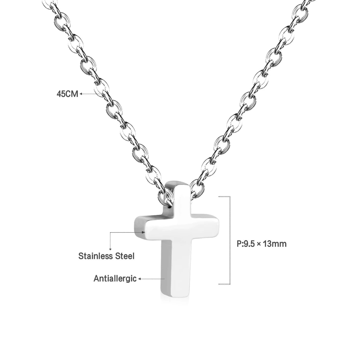 LUXUKISSKIDS Catholic Rosaries Beaded Prayer Cross Pendant Necklace Rosary Prayer Long Stainless Steel Necklaces Collier Jewelry