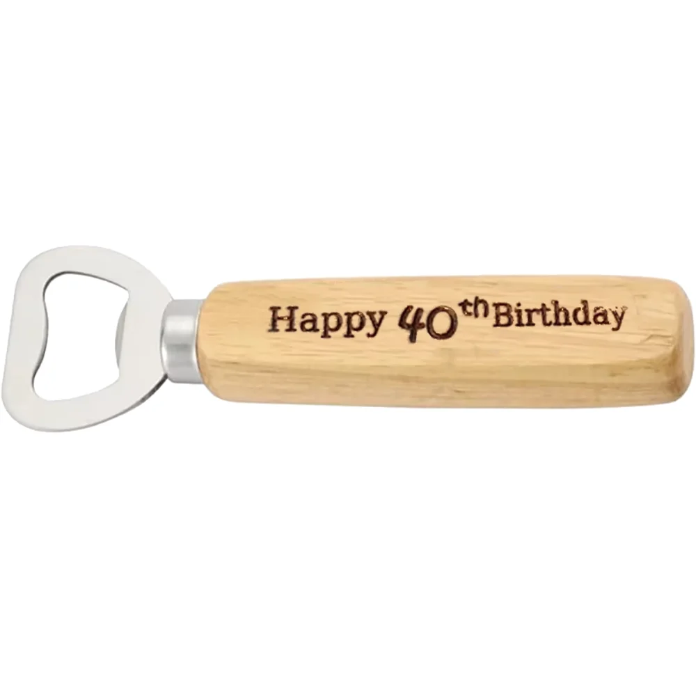 Birthday Bottle Opener 18th 21st 30th 40th 50th 60th Wood Beer Bottle Opener Fathers Day Birthday Party Gift Home Table Decorate