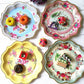 8pcs Chinese Blue White Porcelain Plate Party Decoration Plate Retro Wave Edge Plate Holiday Cake Plate Disposable Paper Plate