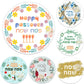 Happy Passover Jewish Holiday Stickers Labels Hebrew Celebration Stickers Flower Decoration