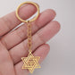 Lucktune Star Of David Hanukkah Menorah Keychain Stainless Steel Hexagram Candlestic Jewish Keyring Women Amulets Jewelry Gifts