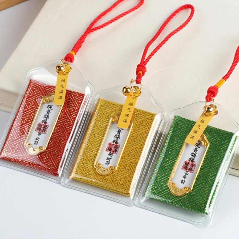 Buddhism Monastery Temple Guan Yin Buddha Efficacious Amulet Pendant Bless Family Safety Health Good Luck Career Gifts Lucky Bag