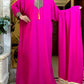 2025New Muslim Women Long Sleeve Autumn  Dress Cotton With Big Scarf Boubou Maxi Islam Women Dress African Abaya