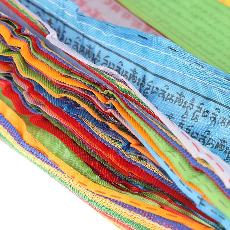 8.4m 28cm*25cm 1Set 30pcs Tibetan Buddhist Prayer Flags 5 Colors Fabric Craft Polyester Tibet Style Decorative Flag