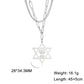Lucktune Judaism Menorah Pendant Necklace Stainless Steel Lampstand Sacred Amulet Chain Necklace for Women Men Vintage Jewelry