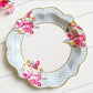 8pcs Chinese Blue White Porcelain Plate Party Decoration Plate Retro Wave Edge Plate Holiday Cake Plate Disposable Paper Plate