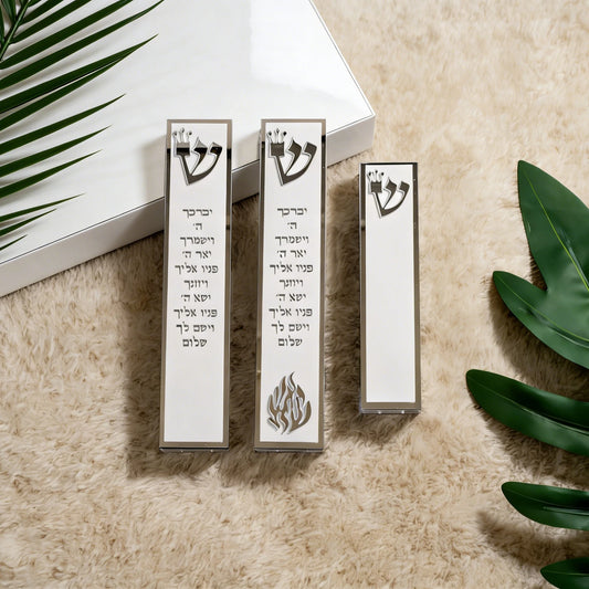 Personalized  Acrylic 3D Cut Jewish Mezuzah with Home Blessing&Name Custom Mezuzah Case Judaica Gift New Home Jewish Gift