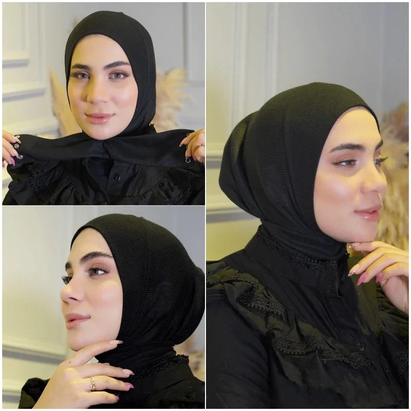 Muslim Jersy Hijab Scarf White Abaya Hijabs For Woman Jersey Abayas Women Islamic Dress Head Wrap Turbans Instant Crinkle Turban