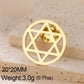 Dawapara Hebrew Letter Chai Brooch Star of David Menorah Jewish Symbol Lapel Pins Hanukkah Gift Stainless Steel Jewelry