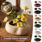 Creative Lotus Seedpod Ceramic Vase Zen Tea Table Desktop Japanese Ikebana Flower Arrangement Utensils Ceramic Stone Sand Decor