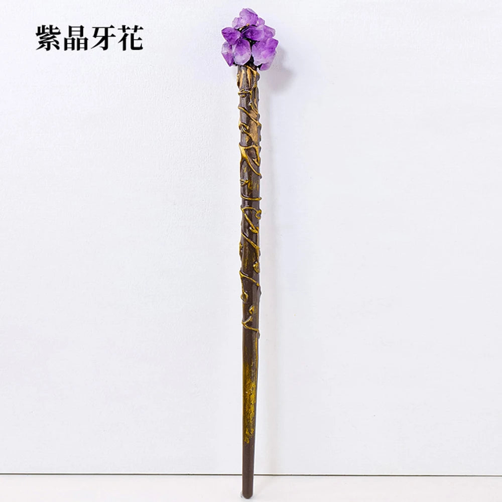 Witch Magic Stick Quartz Natural Crystal Scepter Fairy Wand Ritual Tool Altar Adornment 1pc Halloween Prop Handmade Jewelry Gift