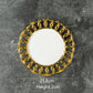 Gold Plated Hollow Out Ceramic Plate Steak Plate Dessert Snack Plate Fruit Salad Plates Service Plates Restaurant Tableware