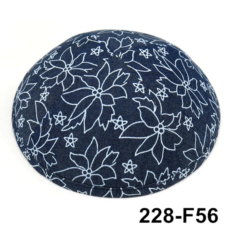 GIU 19cm Jewish Jean Denim Kippo Hats Caps Skullies Beaniest Kipa Yarmulke Kippah Dome For Wedding And Events