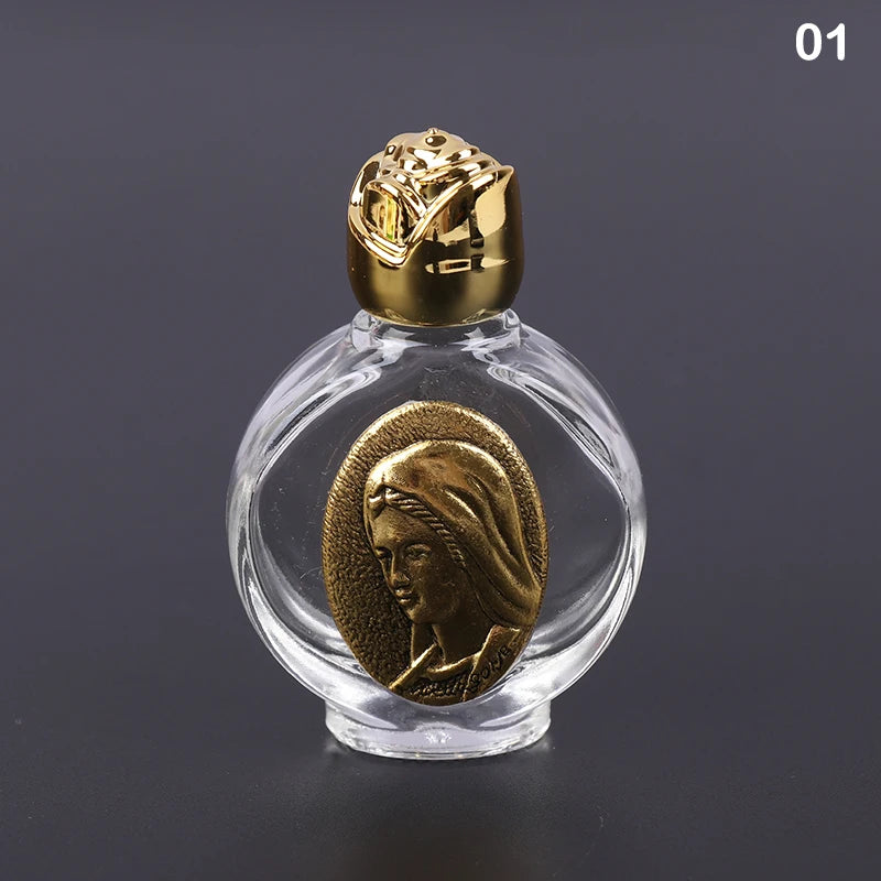 Empty Holy Water Jesus Bottle Religious Bottle Christian Baptism Supplies Refillable Portable Cosmetic Packaging Empty Bottle