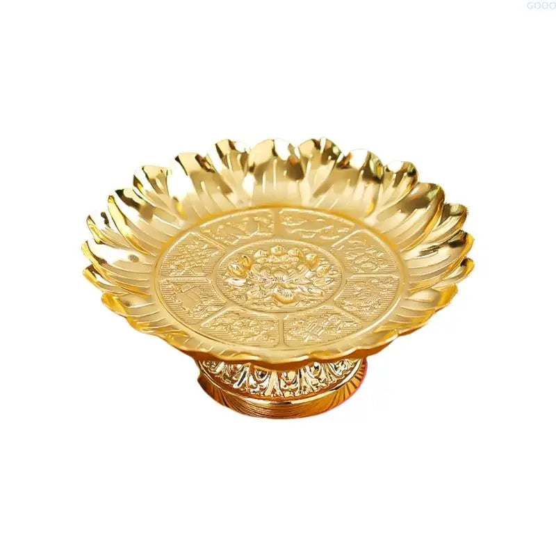 23GA Sacred Ritual Fruit Bowl for Altar Decorations Party Serving Safe Alloy Centerpieces