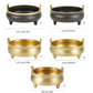 XX9B Elegant Brass Incenses Burners with Tripod Base Censers for Religious Ceremonies Home Worship Setting for Prayer