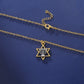 LIKGREAT Star Of David Necklace Menorah Candles Hebrew Jewish Jewelry Israel Faith Lamp Hanukkah Pendant Necklace Amulet Gift