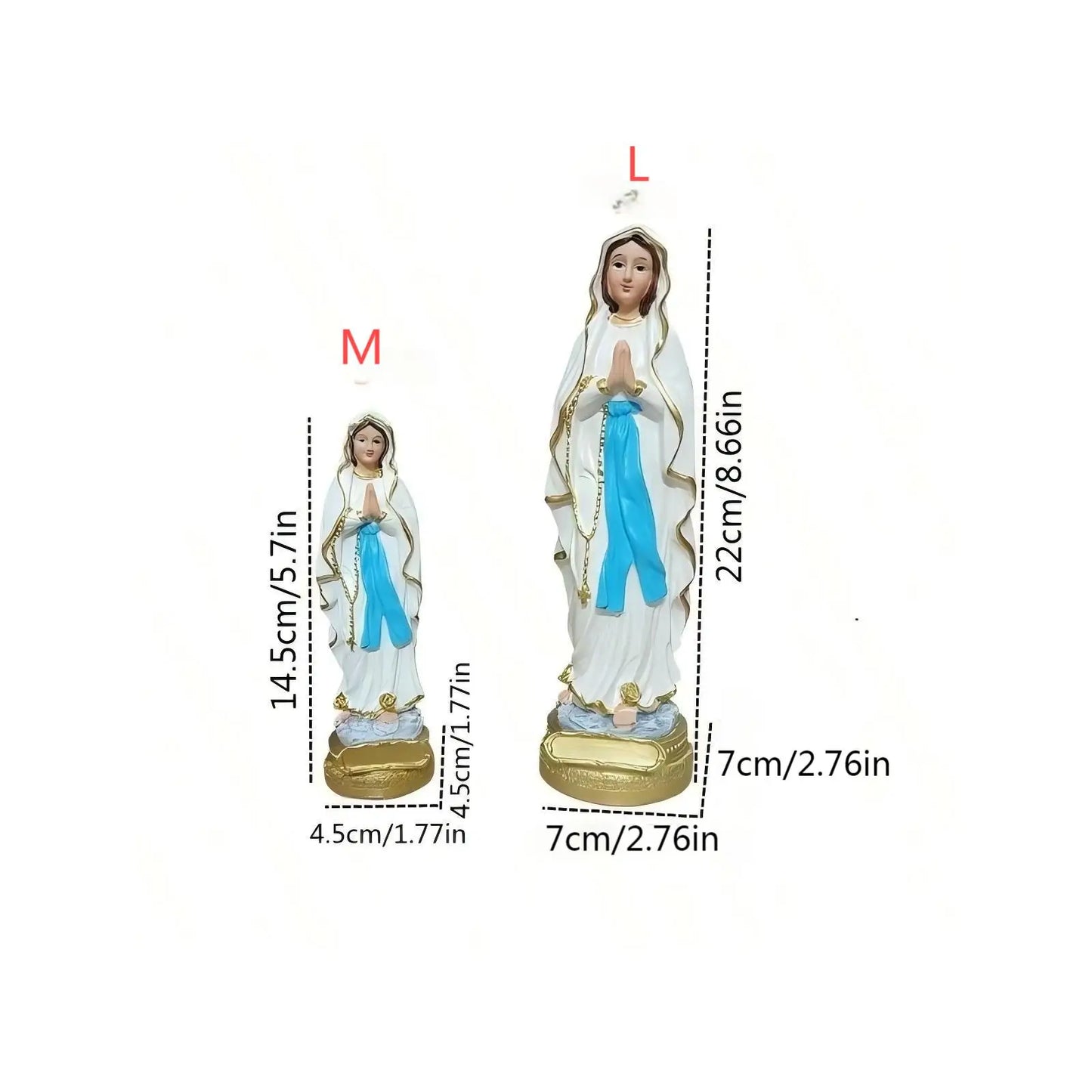 Virgin Mary Resin Statue Religion Jesus Religious Statue Souvenir Interior Decoration Gift